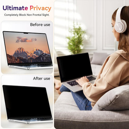 Magnetic Privacy Screen for Microsoft Surface Laptop 7 13.8 Inch, Removable Anti Glare Blue Light Filter, 13.8 In Anti Spy Black Security Private Block Screen Protector