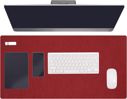 PATIKIL 47.2" x 23.6" Large Felt Desk Pad Protector, Upgrade Non-Slip Desk Mat Full Table Mouse Pad Keyboard Mats for Laptop Computer Writing Desk Table Gaming Home, Light Gray