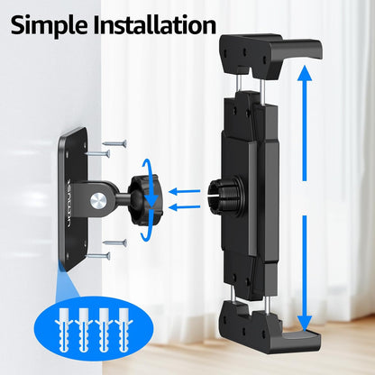 Urmust Tablet Stand for Desk, Adjustable iPad Holder for Bed, 360° Rotation, Sturdy Aluminum Tablet Arm Mount for 4.7"-15.6" iPad Pro/Air/Mini, iPhone, Galaxy Tab, for Kitchen, Work, Video Call