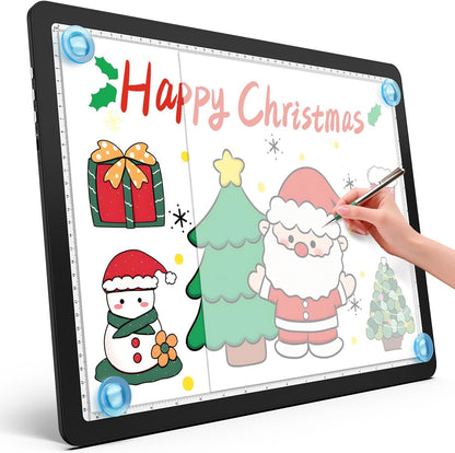 Heanolier Rechargeable A3 Tracing Light Box Drawing Pad,5600 Lux Bright Magnetic light pad, Dimmable Lightbox,3 color modes,light board for Diamond painting,light table for Sketching,Tattoo,X-ray View