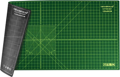 NEWBRAUG 18'' × 24'' Perfect Self Healing Cutting Mat, Non-Slip Gridded Rotary Cutting Board, Necessary for Quilting, Sewing, Craft, Fabric & Scrapbooking(Green/Black)…