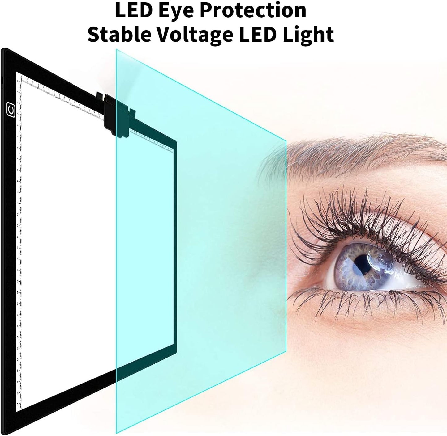 A4 Light Board for Diamond Painting - Tracing Light Box with Stand, Stepless Dimmable 3 Levels Brightness Light Pad, Ultra-Thin LED Light Pad for Weeding Vinyl, Drawing, Diamond Painting