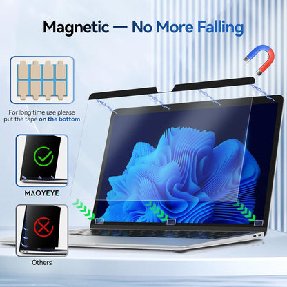 [2 Pack] Magnetic Hanging 24 Inch Computer Anti Blue Light Screen Protector for 16:9 Aspect Ratio Widescreen Monitor, Eye Protection Anti-Glare Light LED PC Screen Protector, Removable 24 in Protective Film