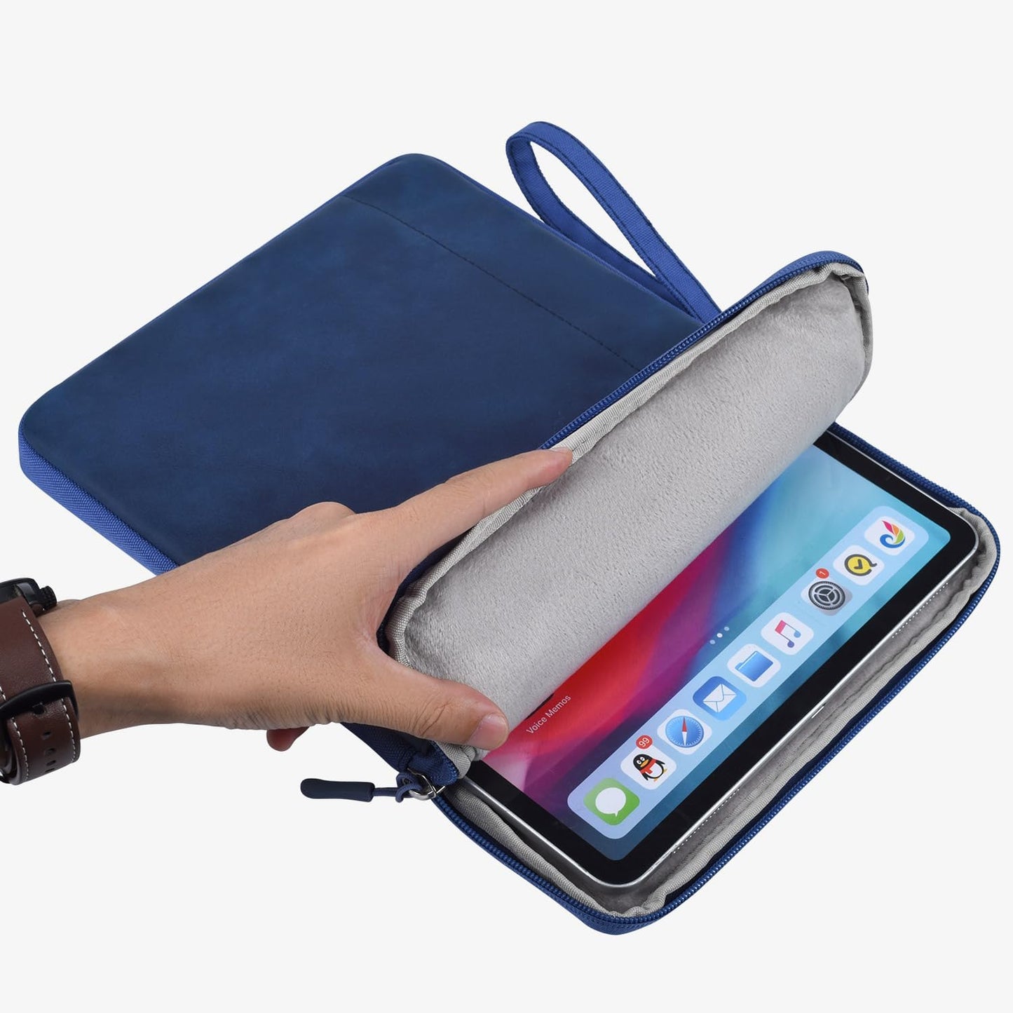 CAAORDKSO 9-11 Inch Tablet Sleeve Case, Tablet Bag Carrying Travel Pouch for iPad 11-inch A16 2025, 11 inch iPad Air M3 M2 / Pro M4, 10.2 10.9" iPad, Galaxy Tab S8/S9 11"/ Galaxy Tab A9+ Bag, Purple