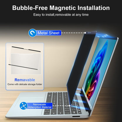 13.8 Inch Magnetic Privacy Screen for Microsoft Surface Laptop 7, Removable Anti Glare Screen Protector, Blue Light Computer Filter, Anti Spy Easy Install
