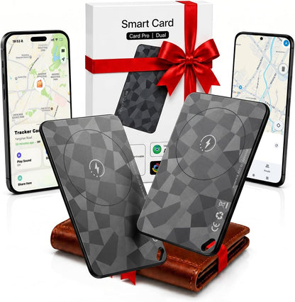 2026 Wallet Tracker Card (iOS and Android) Slim Tracking Card, 6-12 Years Battery Bluetooth Smart Card, Work with Apple Find My & Google Find Hub, GPS Locator for Luggage, Passports, Keys, Backpack