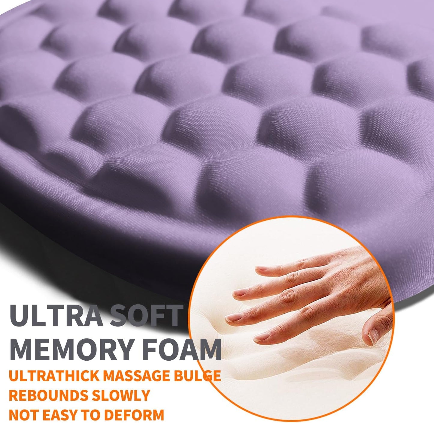 Ergonomic Joint Wrist Support Mouse Pad with Memory Foam Cushion Massage Bump, Carpal Tunnel Pain Relief Mousepad Slope Design for Wrist Rest, 11.8x7.9 in, Black