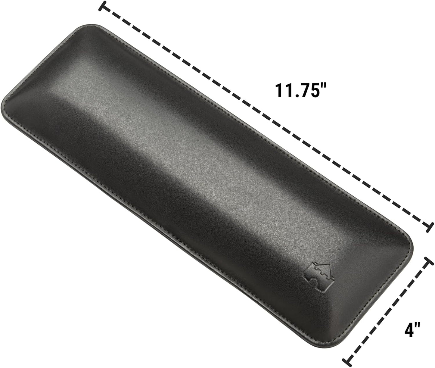 Bailey Compact by Castle - Wrist Rest for Keyboards with Around 61 Keys - Leather Ergonomic Computer Extra Firm Keyboard Wrist Support for Typists, Gaming, Heavy Office Use (Stone, Compact Size)