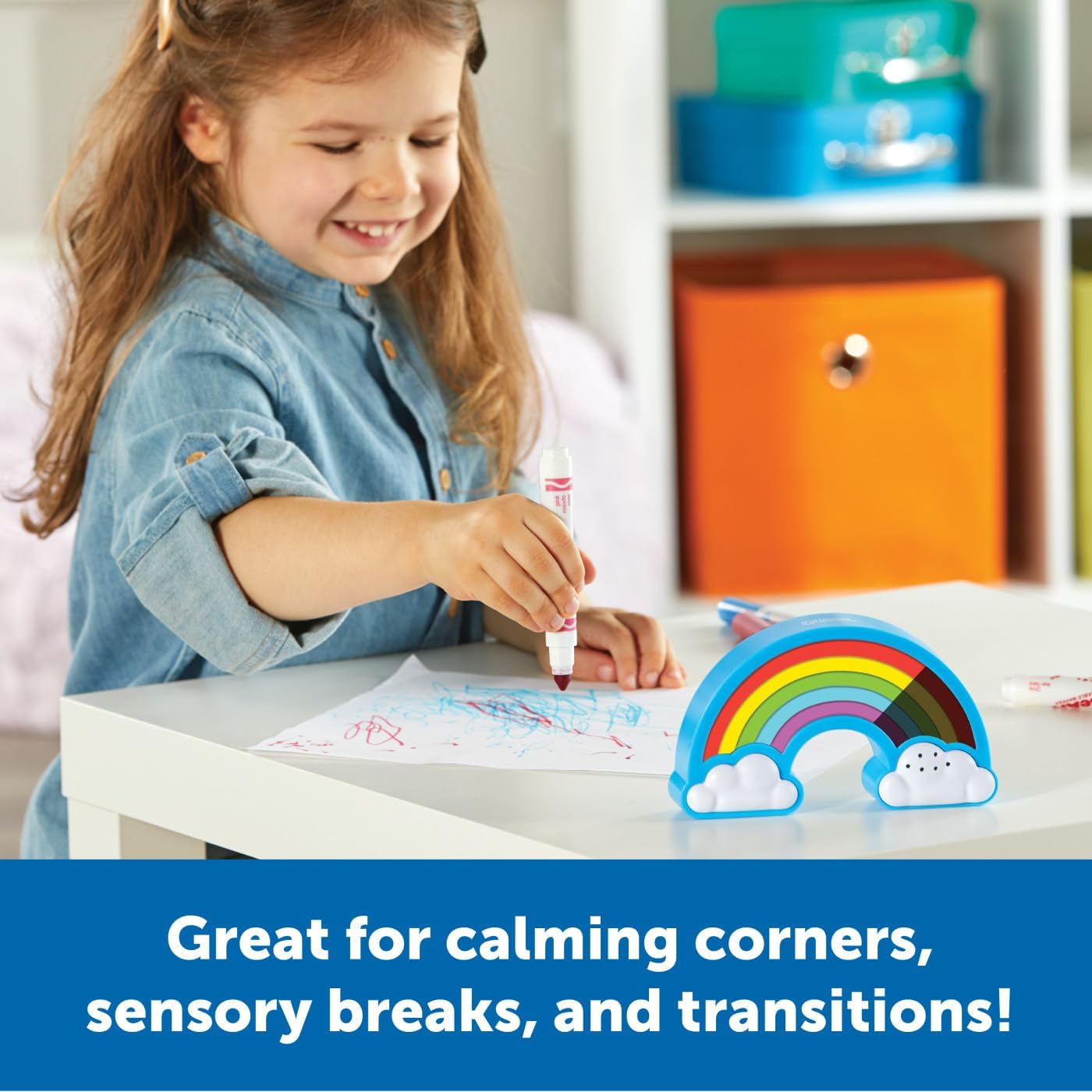 Learning Resources Rainbow Visual Timer - Time Management for Children, Audio and Visual Alarms, Schedule for Kids, Social Emotional Learning Skills, Countdown for Teachers, Classroom Must Haves