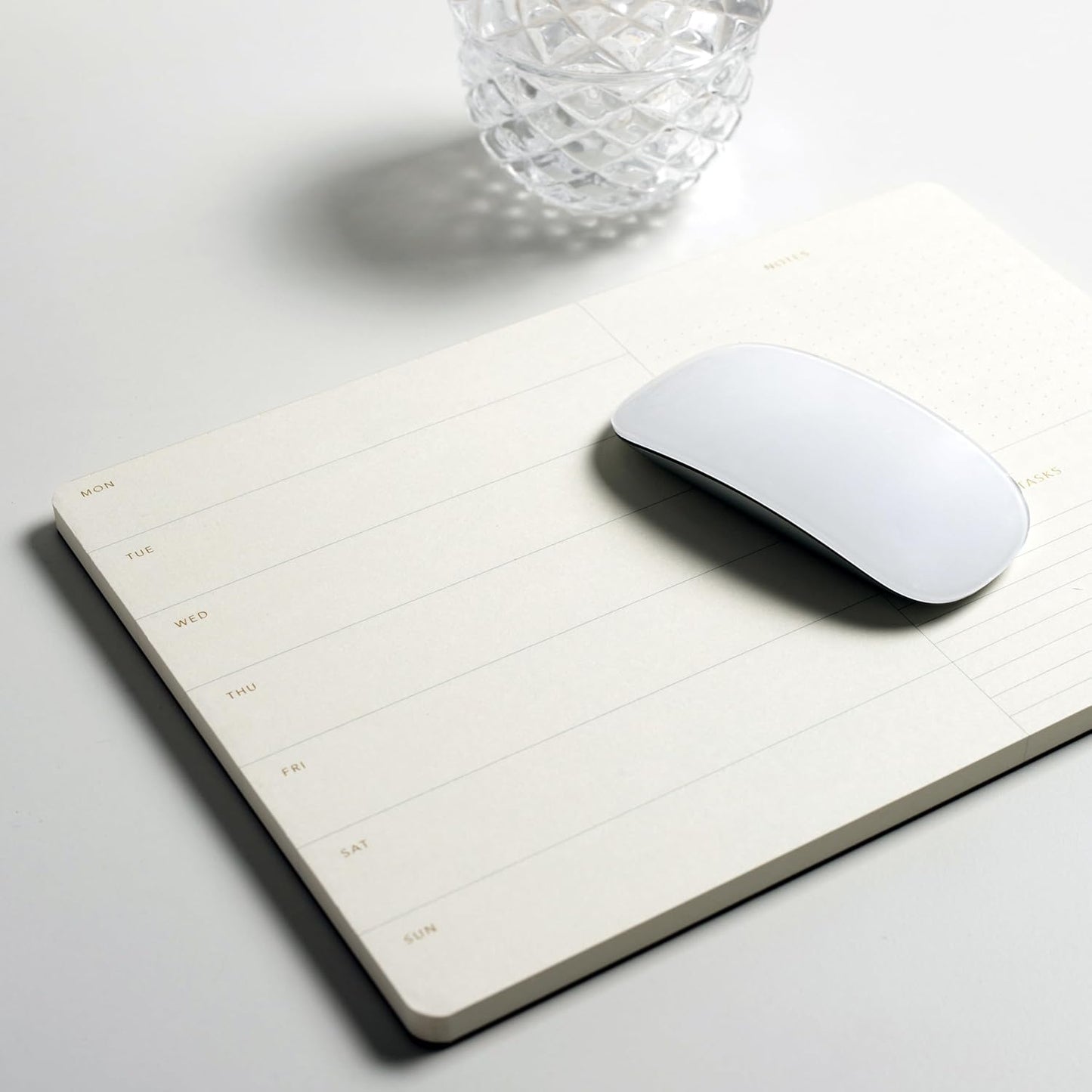 Pinesman - Elegant To Do List Notepad with Mouse Pad Feature, 11.22" x 7.87", 50 Tear-Off Sheets, Gold Foiled, Daily Planning, Eco-friendly To Do List Planner, FSC™ Certified To Do List Notebook for Work