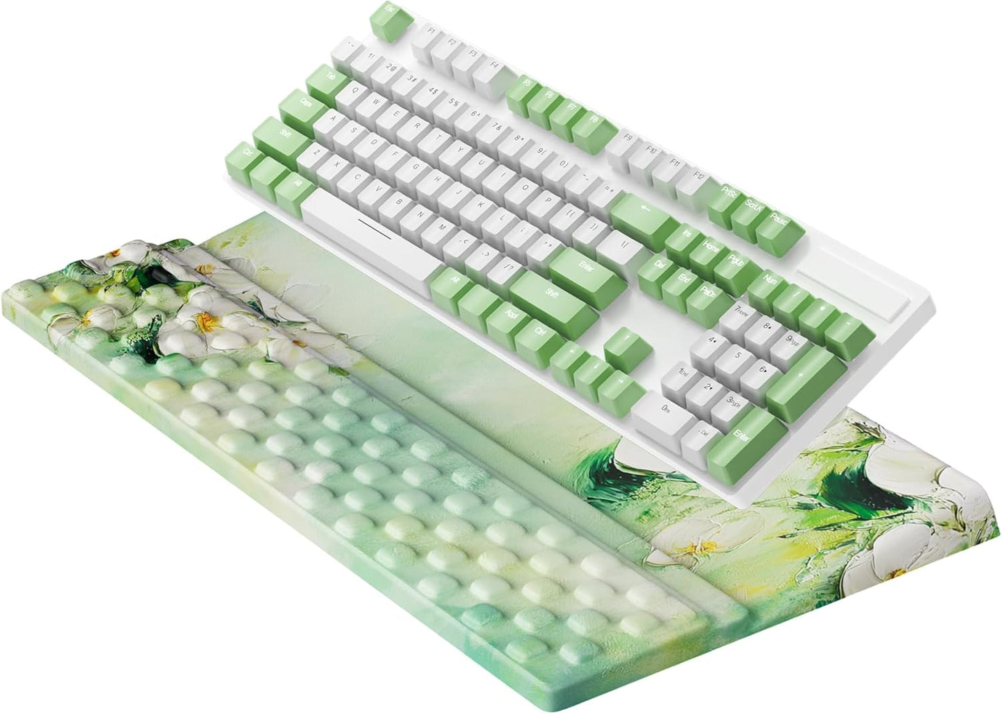 Ospelelf Tilt Keyboard Stand with Wrist Rest, Comfy Ergonomic Keyboard Riser Holder for Office Home