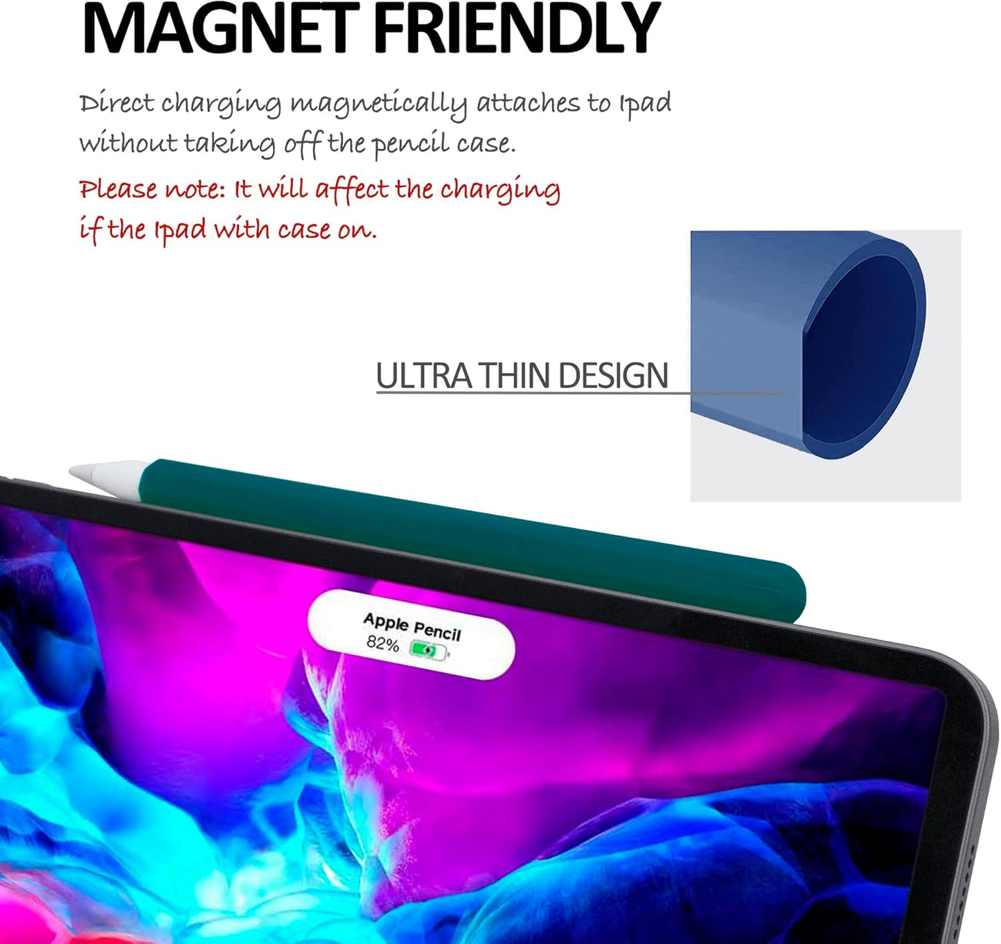 KELIFANG Silicone Case for Apple Pencil Pro 2024 & Apple Pencil 2nd Generation, Cute Pink Protective Skin Sleeve Cover Holder Grip and Tip Cap Accessories Compatible with iPad Pro 11 12.9 13 Inch