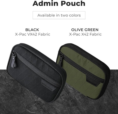 ALPAKA Admin Pouch Pro EDC Organizer - Small Tool Pouch with Smooth Zipper, Weatherproof Storage for Electronics, Cables, Travel Accessories - Black Axogrid 300D Fabric