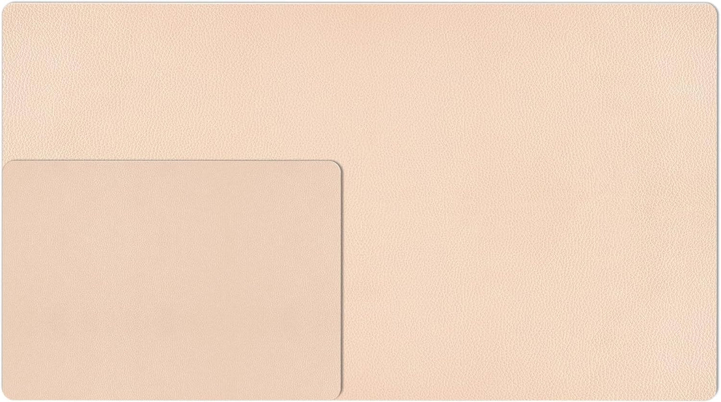 Nekmit Leather Desk Blotter Pad 17 x 12 Inches, Flat, Non-Slip, Waterproof, Black