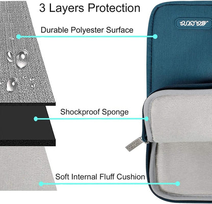 MOSISO Laptop Case 13.3 inch, 13-13.3 inch Laptop Sleeve Compatible with MacBook Air/Pro 13/Pro 14 M5 M4 M3 M2 M1, HP Dell ASUS Lenovo,Polyester Vertical Computer Sleeve Bag with Pocket, Antique Green - Colors B
