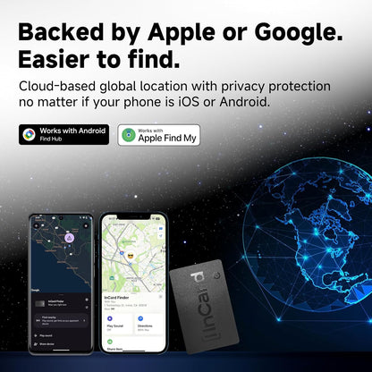[2025 New, Designed in California] Wallet Tracker, Up to 5-Year Battery Life, Certifed by Apple Find My & Google's Find Hub (Find My Device), Item Locator, Card Holder Tracker, Bags, Android Tracker