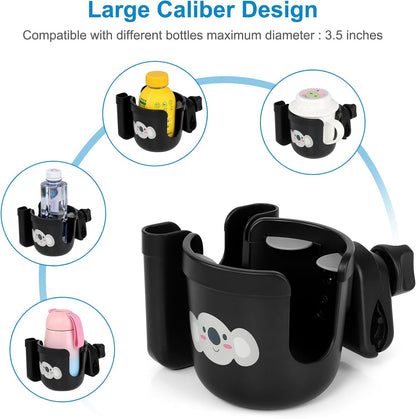 Accmor 2-in-1 Walker Cup Holder with Phone Holder, Wheelchair Cup Holder, Rollator Cup Holder, Cup Phone Holder for Walker, Wheelchair, Rollator, Mobility Scooter