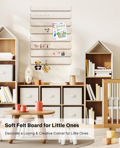 Small Cork Bulletin Board Tiles, Felt Wall Decor and Office Desk Accessories for Vision, Message Center, Picture and Prayer Board, Dorm, Room, Home Office Essentials and Organization(Linen Dusk)