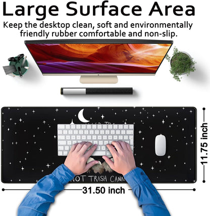 World Map Desk Mat Historical World Map Desk Pad Extra Large Computer Mouse Pad XL Black Topographic Mousepad Keyboard Pad for Desk Gaming Computer Laptop Office Non-Slip Desk Pad 31.5x11.8 in