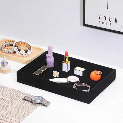 Bedside Organizer - Multi-use Holder for Desk Drawer, Nightstand, Desktop - Catchall Tray for Jewelry, Sunglasses, Phone, Watch, Perfume, Lipstick (Beige 5Grid)