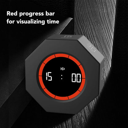 Fabater Pomodoro Timer, Hexagon Flip Timer, Desk Productivity Cube Timers with 1 3 5 15 30 60 90 Minute Presets, Time Management for Classroom Cooking Studying Working (Black)