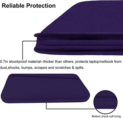 Laptop Sleeve 15.6 inch, Durable Computer Carrying Bag Protective Case Briefcase Handbag with Front Pocket, Slim Laptop Cover for 15-16 Inch HP, Dell, Lenovo, Asus, Notebook, Black