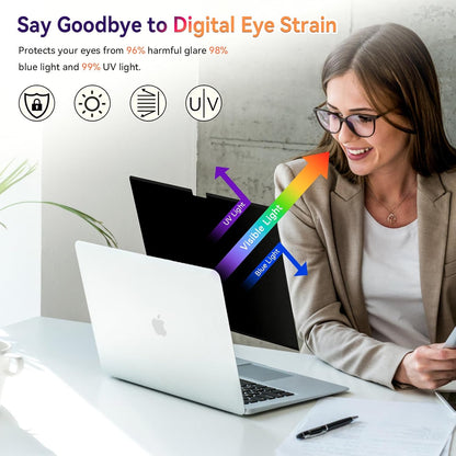 Magnetic Privacy Screen for Microsoft Surface Laptop 7 13.8 Inch, Removable Anti Glare Blue Light Filter, 13.8 In Anti Spy Black Security Private Block Screen Protector