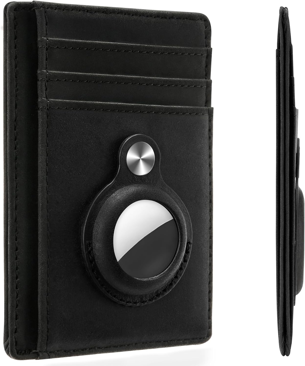 Slim Minimalist Front Pocket Air Tag Wallet, RFID Blocking Card Holder Wallet with Airtag Holder