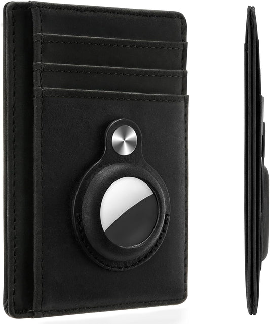 Slim Minimalist Front Pocket Air Tag Wallet, RFID Blocking Card Holder Wallet with Airtag Holder