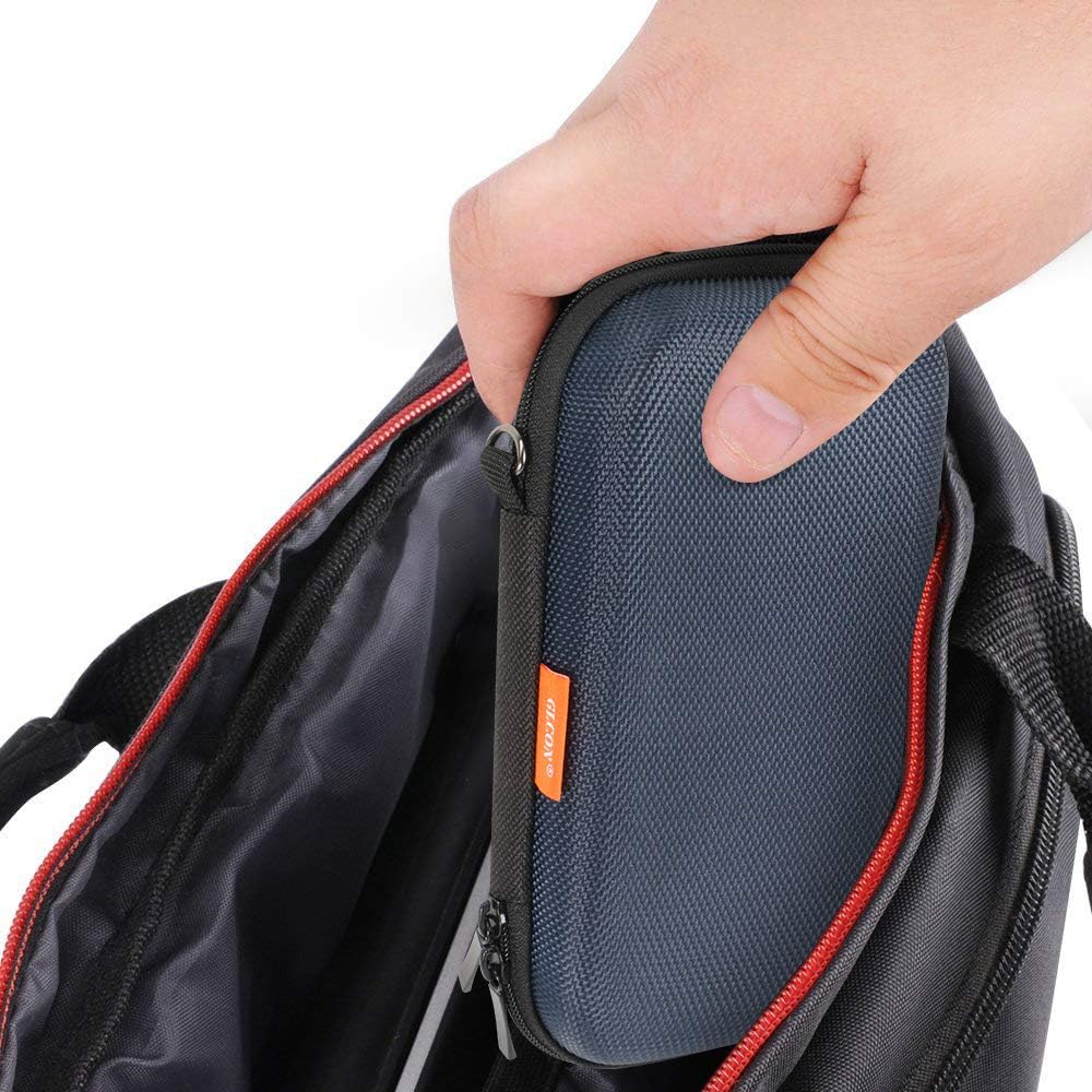Portable Protection Hard EVA Case for External Battery, Cell Phone, GPS, Hard Drive, USB/Charging Cable, Small Carrying Bag Mesh Inner Pocket, Zipper Enclosure, Universal Travel Pouch Bag