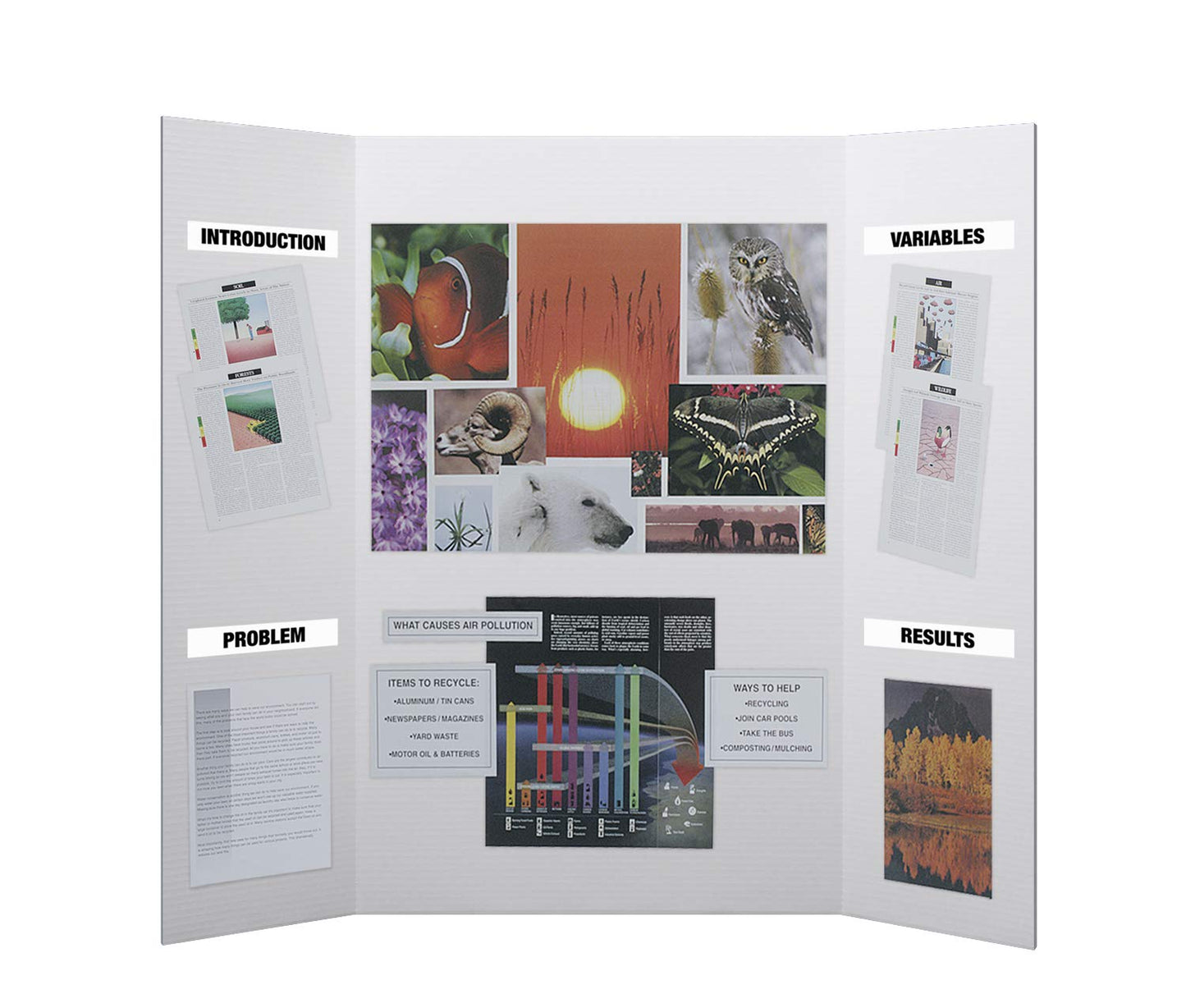 Flipside Products 36” x 48” Project Boards for Presentations, Science Fair, School Projects, Event Displays and Trifold Picture Board, Proudly Made in USA - Black - 4 Pack