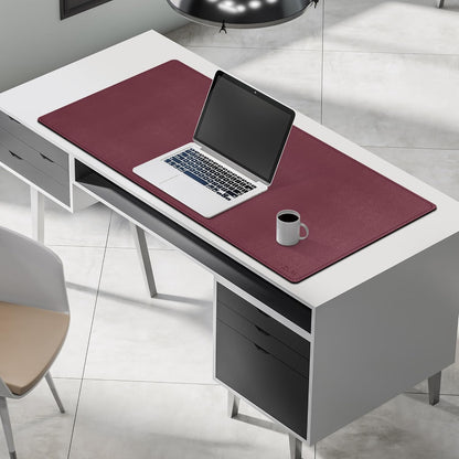 Mydours 40" x 20" Extra Large Desk Mat, PU Leather & Cork Desk Pad, Large XXL Desk Mouse Pad for Workstation, Office, Home, Computer Desk Mat with Keyboard & Mouse (Black)