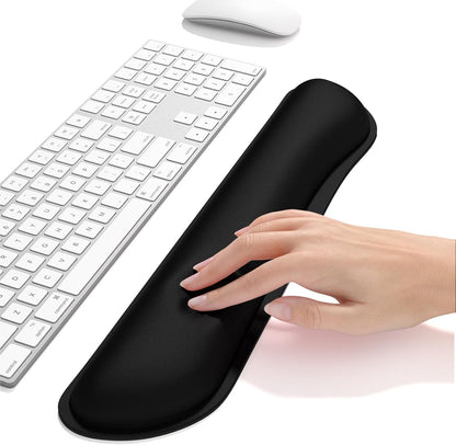 Dapesuom Enlarge Keyboard Wrist Rest, Memory Foam Keyboard Wrist Cushion for Computer Desk Mats Support, Pain Relief Ergonomic Mouse Pad Rests with Non-Slip Base for Gaming, Laptop, Radiant Orchid