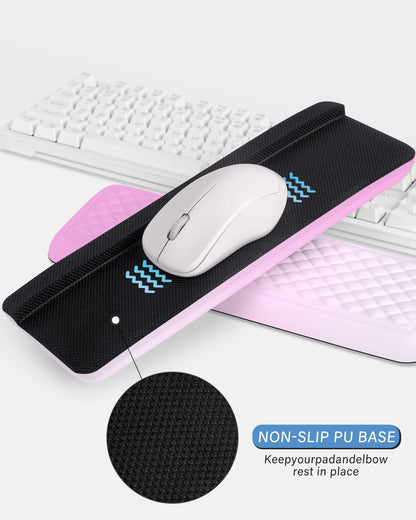 ITNRSIIET 2-Piece L Shaped Split-Design Desk Elbow Pad, Dual-Zone Support, Tri-Zone Relief for Elbow/Forearm/Wrist, Adaptive to All Desk Geometry, Non-Slip Laser-Engraved Base, Timeless Black