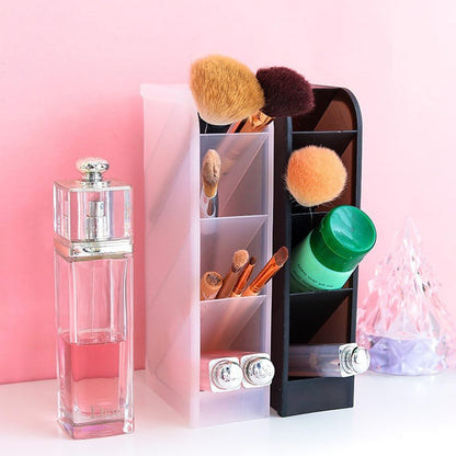 Angled Pen Holder Desk Organizer, 4 Grids Vertical Marker Organizer Pen Display Holder for Desk Stationery Pencil Storage