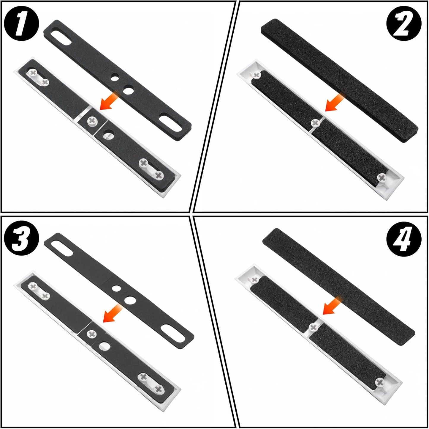 4 PCS Keyboard Spacebar Foam Space Bar Foam Silencer Pad EVA Foams Pad for 6.25u Mechanical Keyboards (2mm, 3mm)