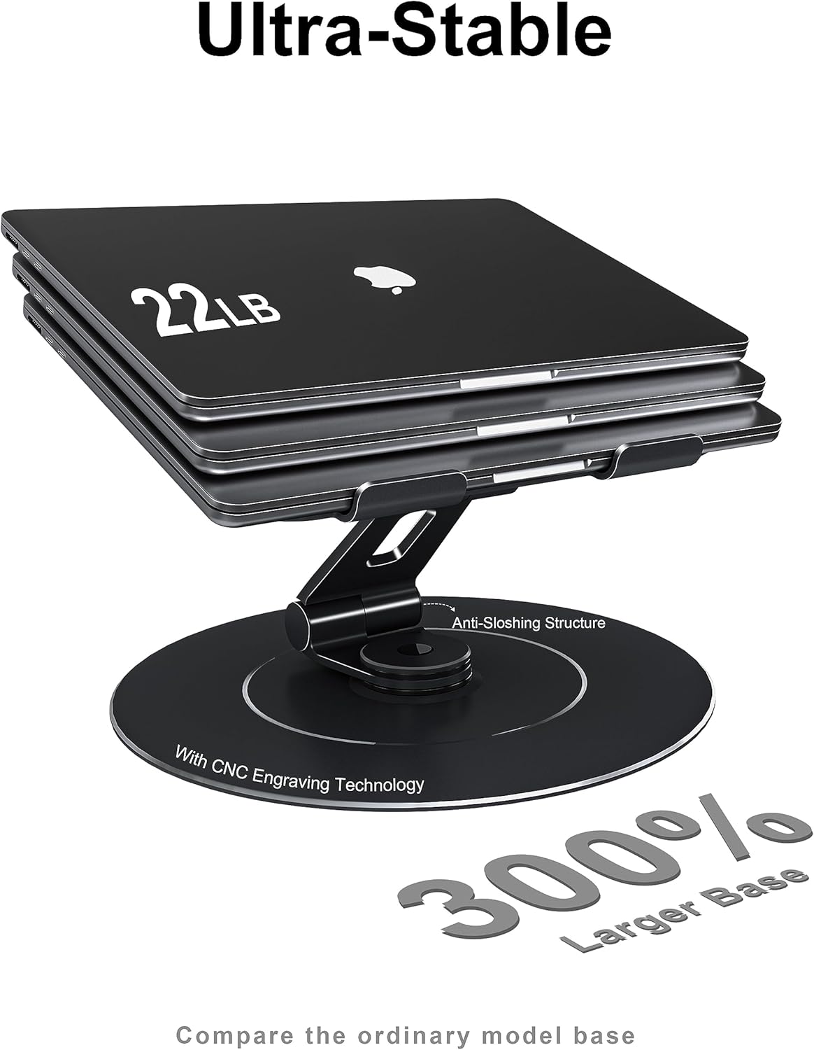 LOXP Adjustable Laptop Stand for Desk, Metal Foldable Laptop Riser Holder, Portable Ventilated Cooling Desk Book Shelf, Ergonomic Computer Notebook Stand Compatible with 10-15.6" Laptops