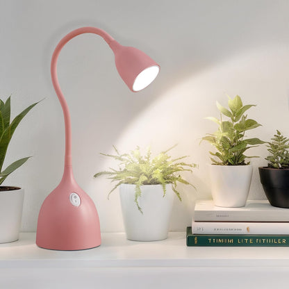 EJIAXIN Desk Lamp for Home Office - Clip on Reading Light and Bed Headboard Clamp Lamp, Bedside Gooseneck Table Lamp, Clip on Desk Lamps, Eye-Caring Desk Lamp for College Dorm Room Study Lamp, White
