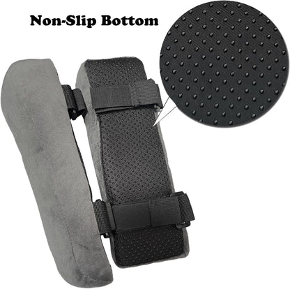 Office Chair Armrest Covers, Set of 2 Comfortable Armrest Elbow Pillow (2 Grey Armrest Pillow)