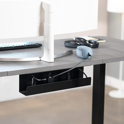 VIVO Under Desk 17 inch Cable Management Tray, Power Strip Holder, Cord Organizer, Wire Tamer for Office and Home, Black, DESK-AC06-1C