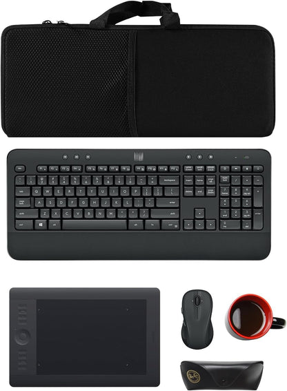 Portable Shockproof Waterproof Keyboard and Mouse Sleeve Protective Case for Logitech MK540/MK545 Advanced Wireless Keyboard & Mouse Combo; Black
