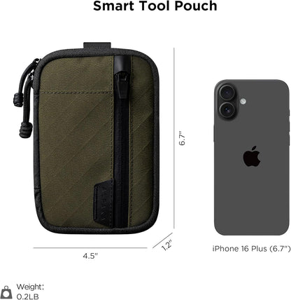ALPAKA Admin Pouch Pro EDC Organizer - Small Tool Pouch with Smooth Zipper, Weatherproof Storage for Electronics, Cables, Travel Accessories - Black Axogrid 300D Fabric