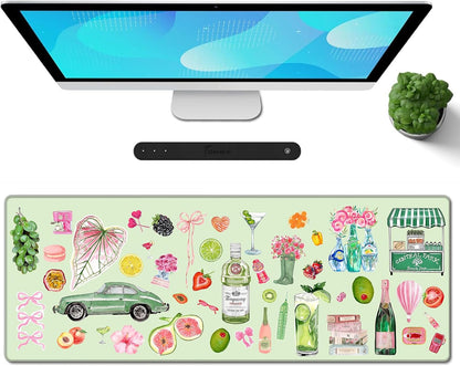Galdas Mouse Pad For Gaming,Forest Background Pattern XXL XL Large Mouse Mat Long Extended MousePad Desk Mat Non-Slip Rubber Mice Pads Stitched Edges Thin (31.5 x 11.8 x 0.12 Inches) Tree