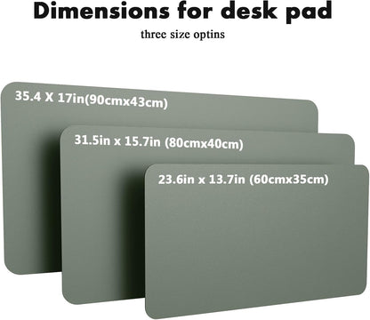 YSAGi Double-Sided Desk Pad, 31.5"x15.7"Leather Desk Mat, Eco Cork Desk Pad Protector,Large Mouse Pad,Waterproof Desk Blotter for Office/Home(Coffee)