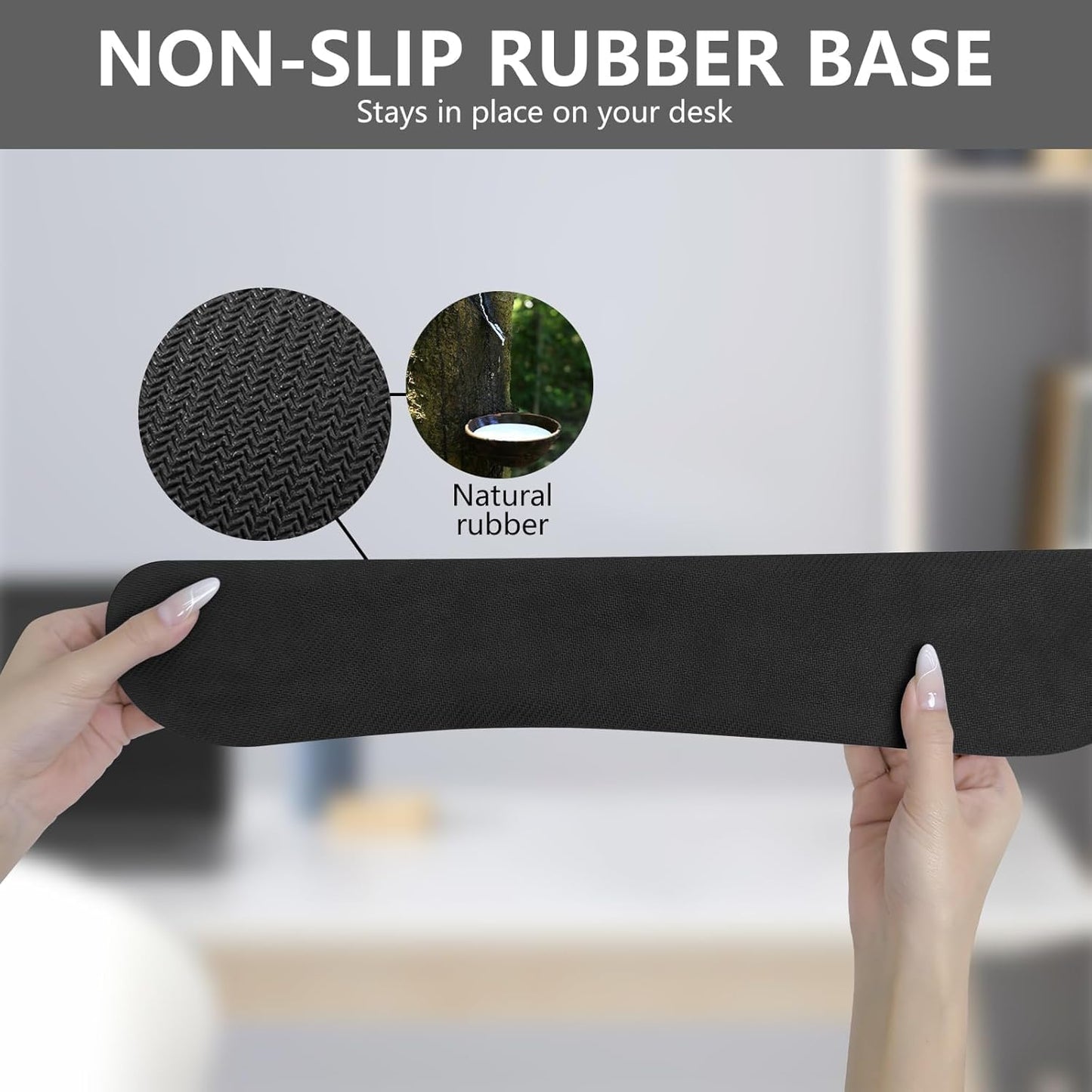 Bloss Leather Desk Pad and Keyboard Wrist Rest, Large Mouse Pad + Keyboard Pad+Mouse Wrist Support, Non-Slip Desk Mat Protector for Office, Home(31.5×15.7 Inches,Beige) - Colors B