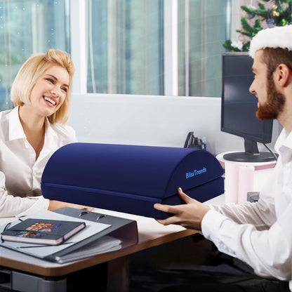 BlissTrends Foot Rest for Under Desk at Work-Versatile Foot Stool with Washable Cover-Comfortable Footrest with 2 Adjustable Heights for Car,Home and Office to Relieve Back,Lumbar,Knee Pain-Black