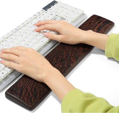 Wooden Keyboard Wrist Rest, Keyboard Wooden Palm Rest，Keyboard Wrist Rest Pad, Solid Wood Mouse Pad Wrist Guard, Ash Wood Wrist Rest, Wrist Pad for Keyboard, (Fraxinus Excelsior,11.8in)