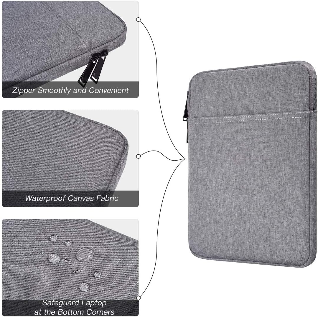 Tablet Sleeve for 2026 iPad A16, 11 inch iPad Air M4 M3 M2, Pro M5, Amazon Fire Max 11 Tablet/Kindle Fire HD 10/10 Plus, Galaxy Tab A9+ Plus Bag, Black