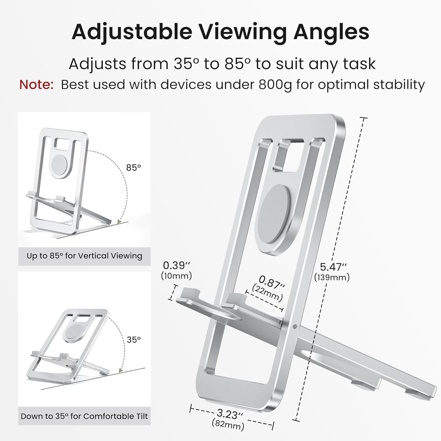 Itramax Tablet Stand for Desk,Foldable iPad Stand Desktop,Adjustable Portable Tabletop Nightstand Holder for Kindle Fire,Scribe,Paperwhite,iPhone 17 16 15,iPad Pro,Air,Mini,Samsung Galaxy Tab S10 S9