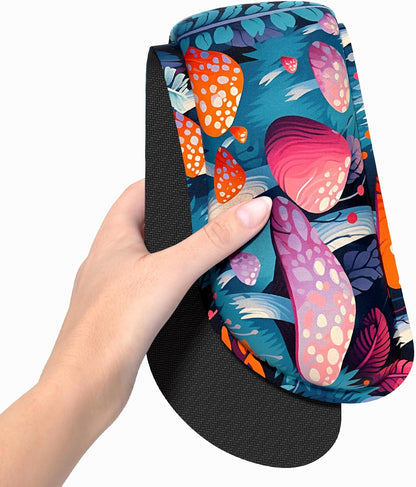 Dapesuom Enlarge Keyboard Wrist Rest, Memory Foam Wrist Cushion for Desk Mat Support, Cute Pain Relief Keyboard Mouse Pad Rests Set with Non-Slip Base for Gaming Laptop Office Computer, Elegant Flower